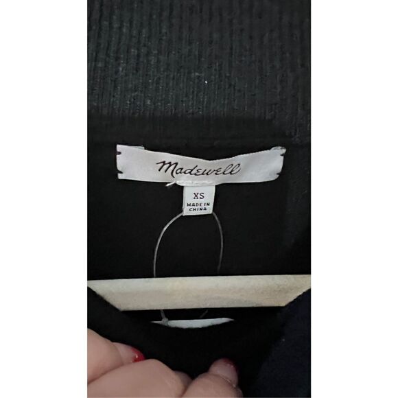 Madewell BLACK LONG SLEEVE WOOL BLEND SWEATER WOMENS SZ XS NEW WITH TAGS - Picture 4 of 10